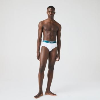 Lacoste Pack Of 3 Casual Briefs Pánské - Slipy Černé / Bílé / Šedé | CZ-BWqpbf